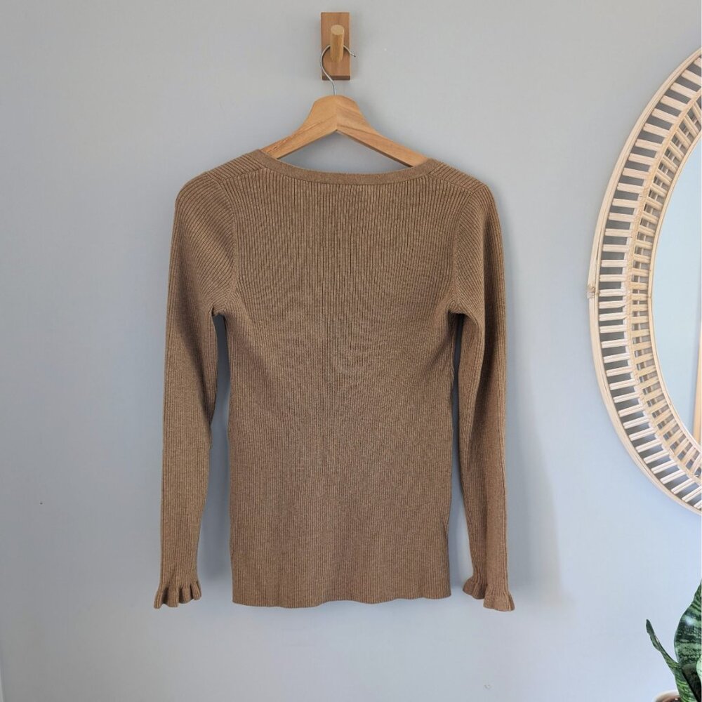 SEZANE Soizic sweater, merino wool/cotton mix, camel, size M, NWT - Picture 10 of 10